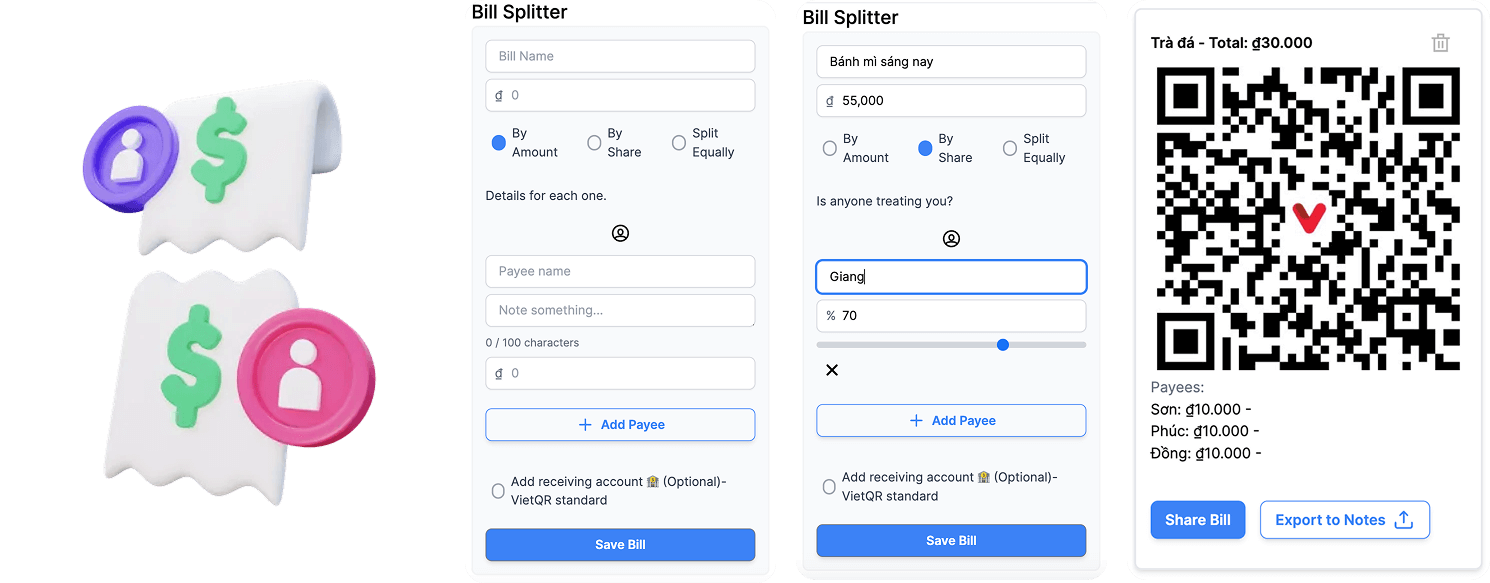 Bill splitter app